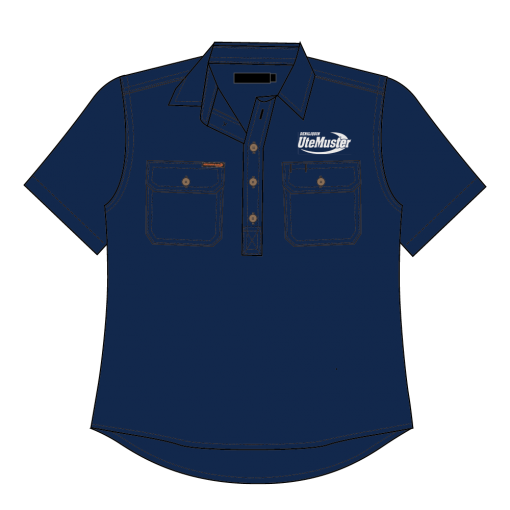 Mens Navy Short Sleeve Work Shirt