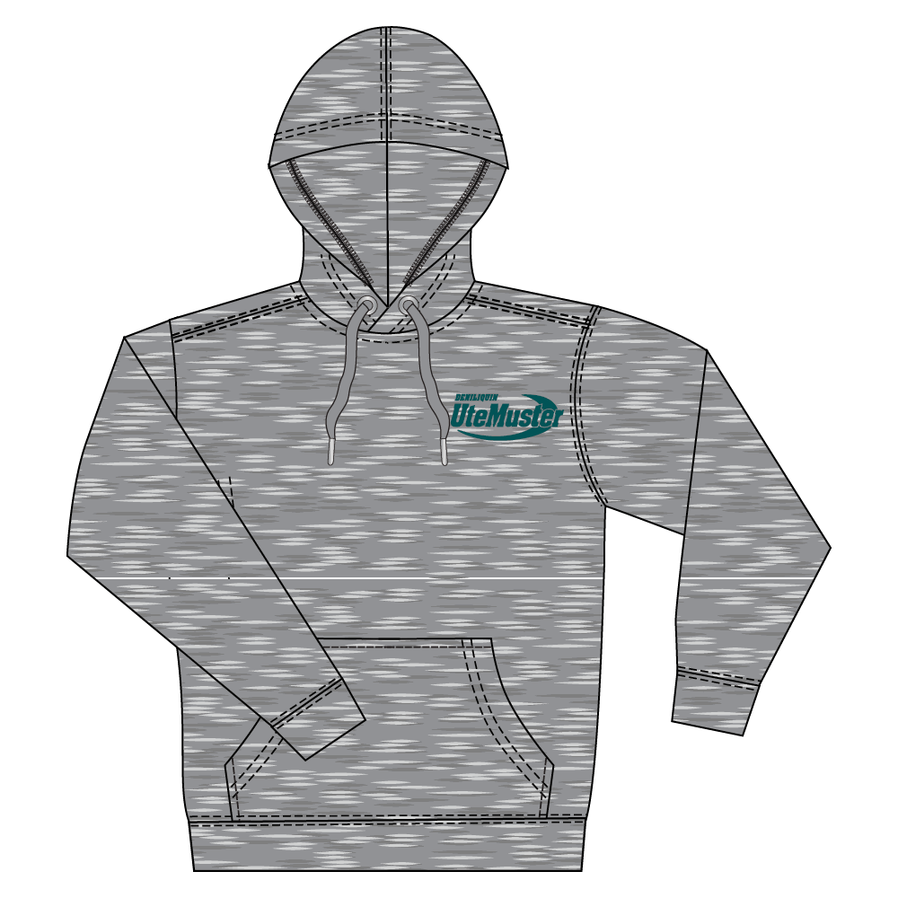 grey hoodie with print