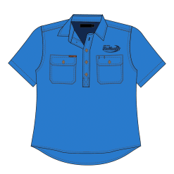 Work Shirt Mens Short Blue