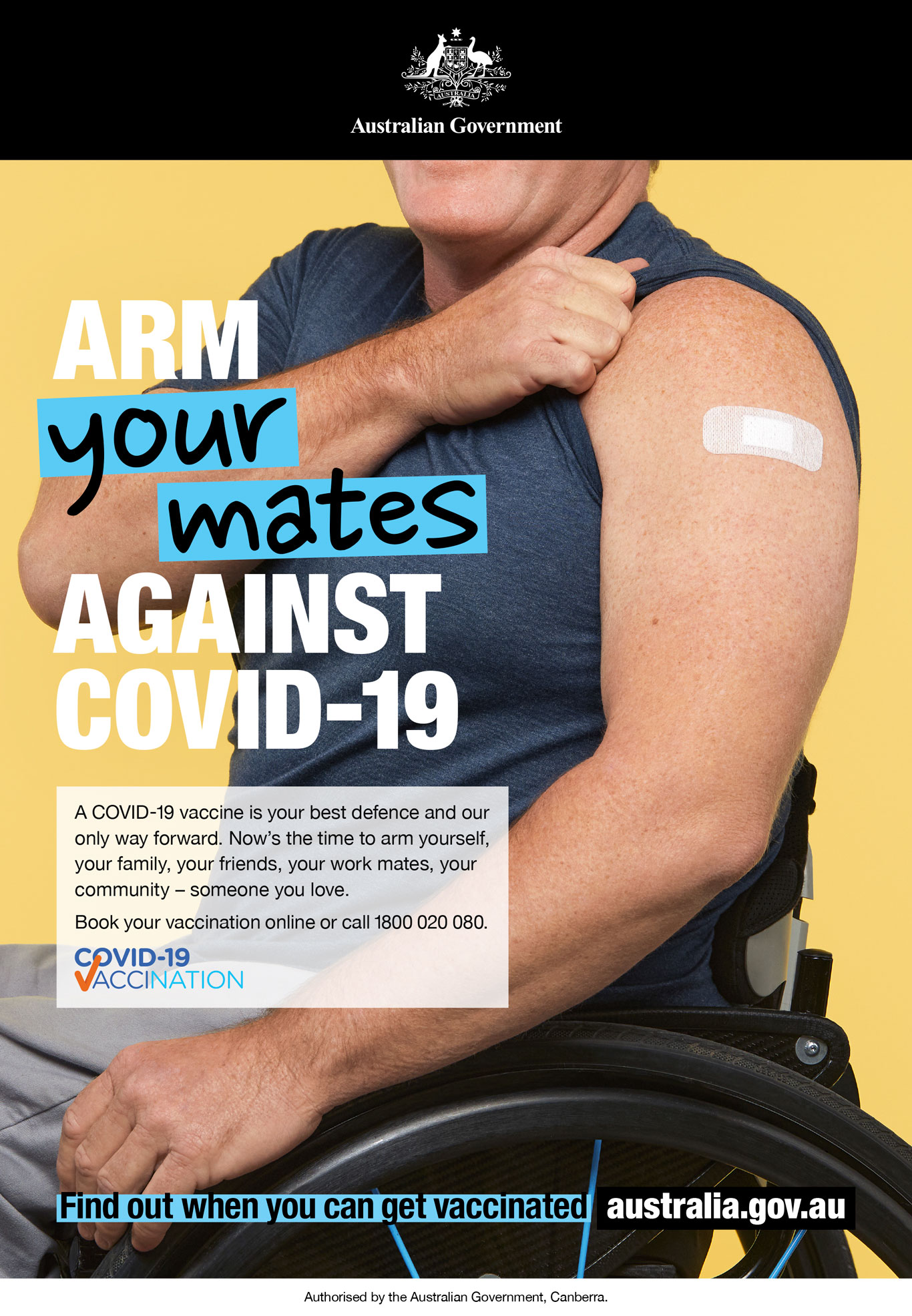 Covid 19 Vaccination Print Ad Arm Yourself Against Covid 19 Arm Your Mates