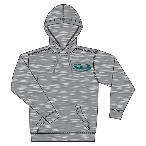 Adult Grey Hoodie - Forest Green Print