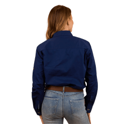 Ladies Navy Workshirt Back