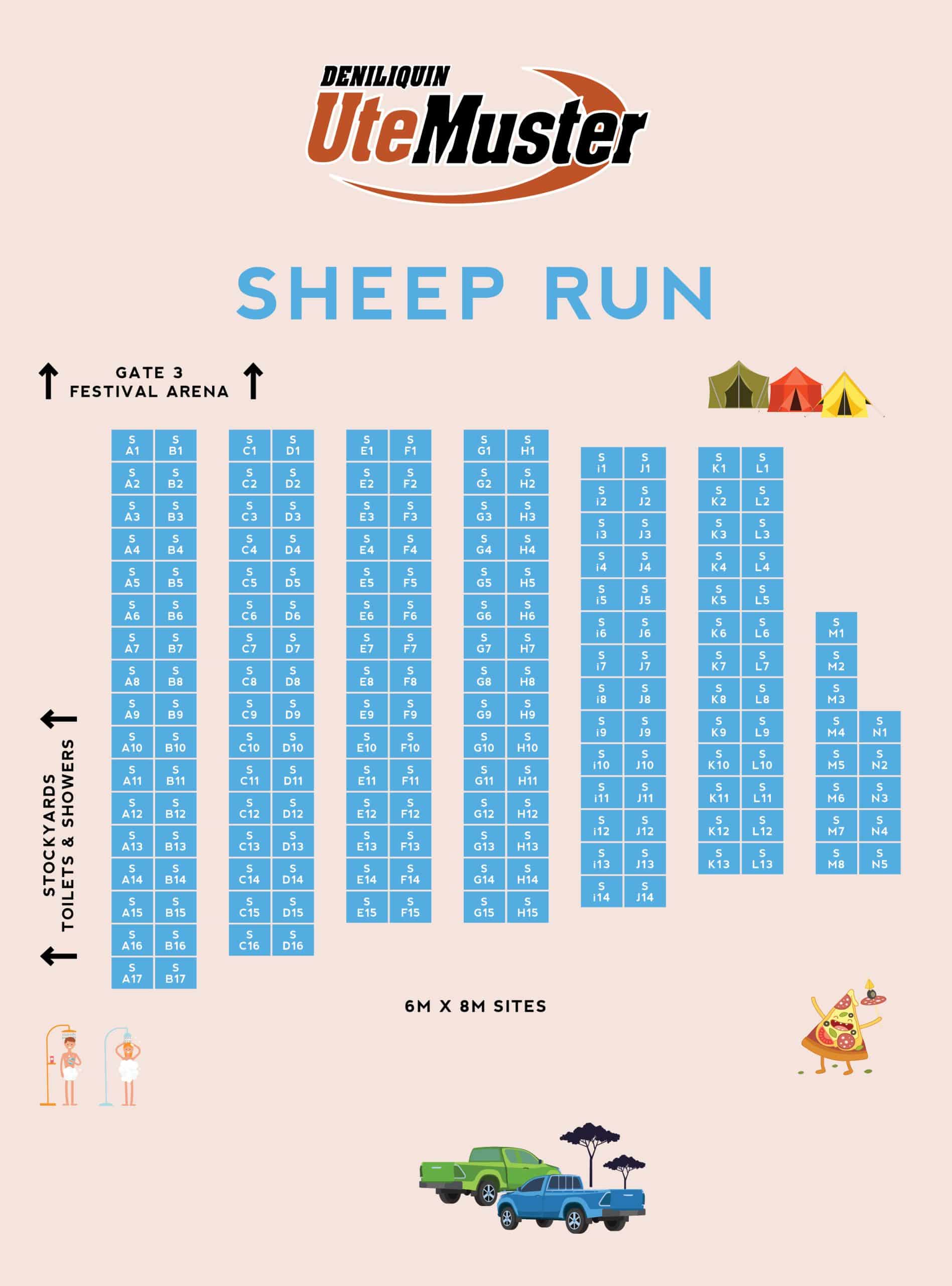 Den Ute Muster Map 2024 Sheep Run