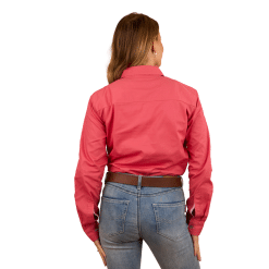 Ladies Pink Work Shirt Back