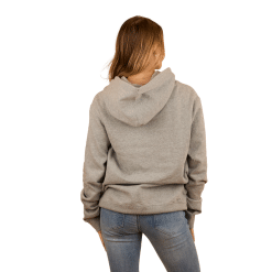 Adult Grey Hoodie Embroidered Lady Back