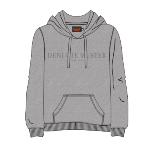 Adult Unisex Grey Hoodie - Embroidered Front