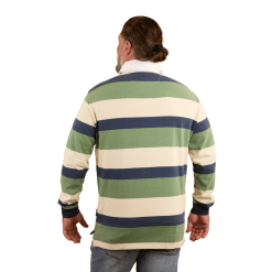 Mens Green Rugby Man Back