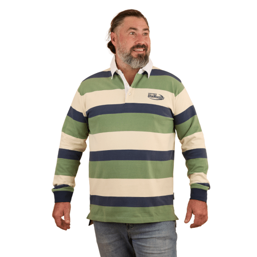Mens Green Rugby Man Front
