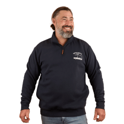 Navy Zip Jumper Man Front