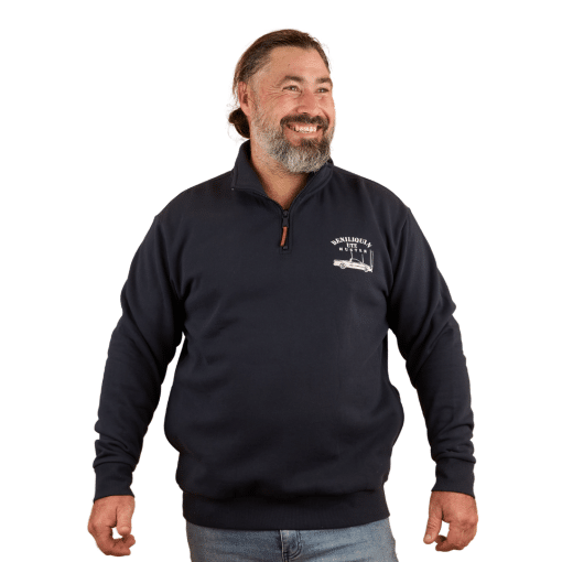 Navy Zip Jumper Man Front