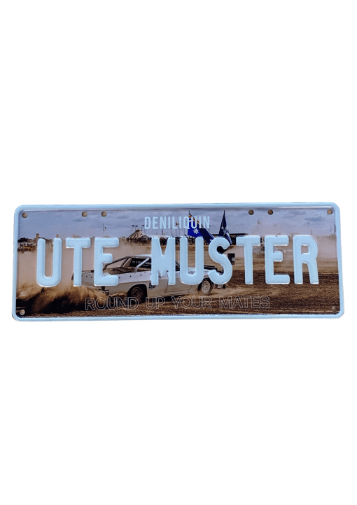 Deni Ute Muster Souvenir Number Plates - Round Up Your Mates