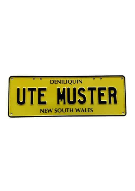 Deniliquin Ute Muster Number Plate - Souvenir