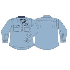 KIDS DENIM BLUE WORK SHIRT