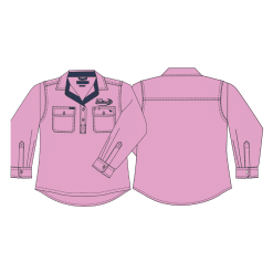 KIDS PASTEL PINK WORK SHIRT