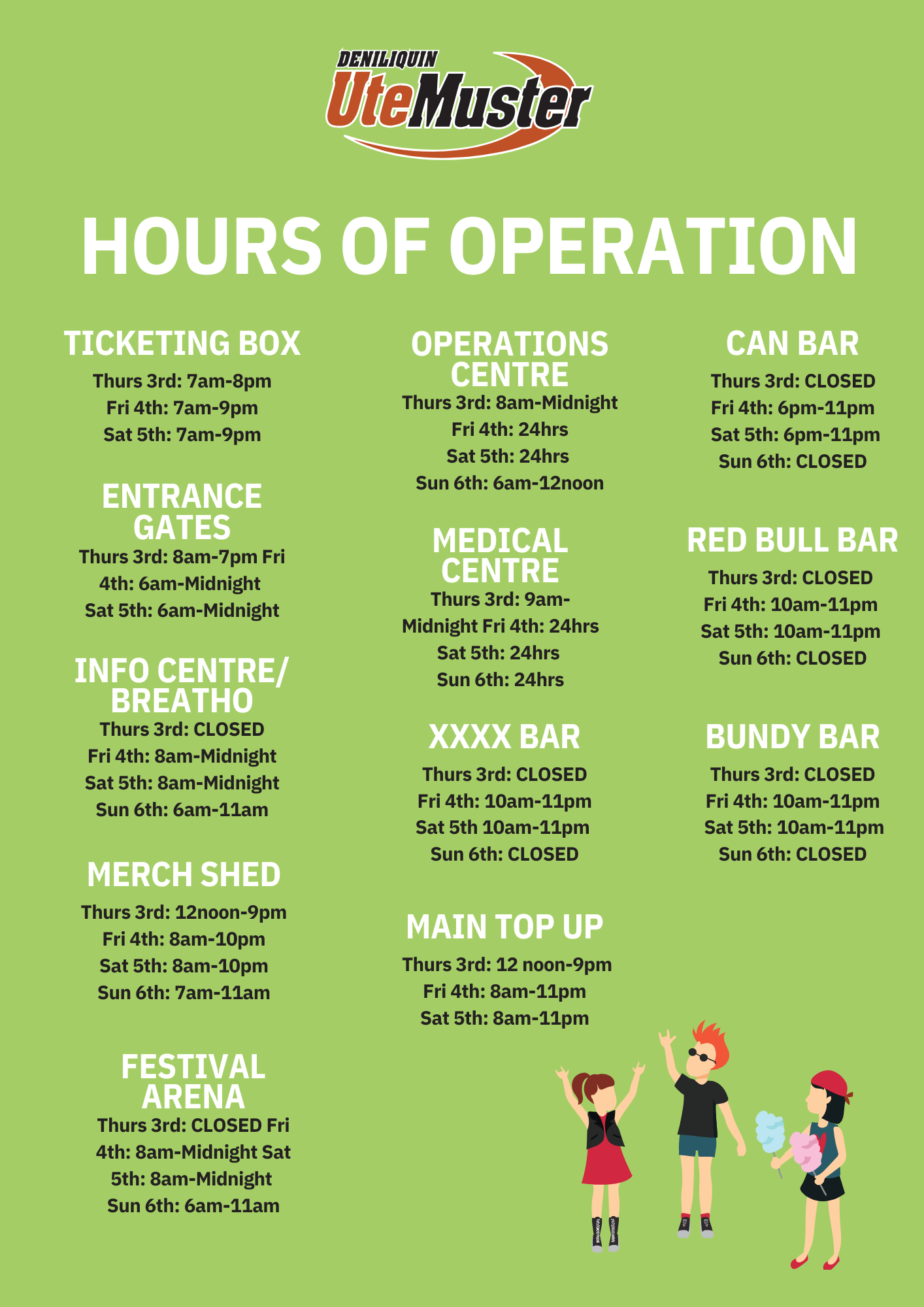 Deni Ute Muster 2025 Hours Of Operation A4 Poster.pdf
