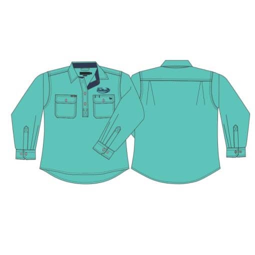 LADIES MINT  WORK SHIRT