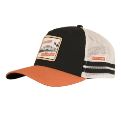 DENI TRUCKER CAP - ORANGE AND BLACK BOUNDARY