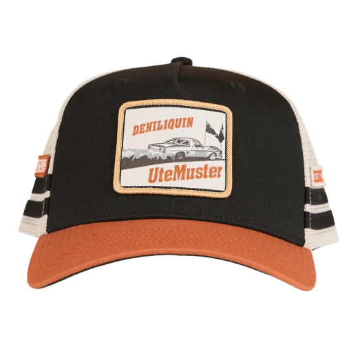 DENI TRUCKER CAP - ORANGE AND BLACK BOUNDARY - Image 2