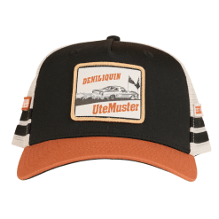 Alternative view of DENI TRUCKER CAP - ORANGE AND BLACK BOUNDARY