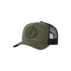 ARMY GREEN DENI TRUCKER HAT EST 99