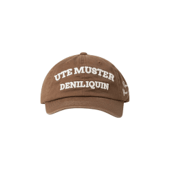 BROWN DENI CAP EMBROIDERED