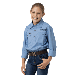 KIDS DENIM BLUE WORK SHIRT