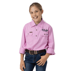 KIDS PASTEL PINK WORK SHIRT