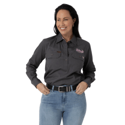 LADIES MAGNUM LONG SLEEVE WORK SHIRT - HALF BUTTON