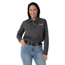 Alternative view of LADIES MAGNUM LONG SLEEVE WORK SHIRT - HALF BUTTON