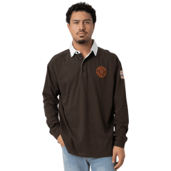 UNISEX ADULT DENI RUGBY JUMPER -  DARK BROWN
