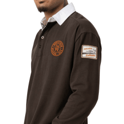 Alternative view of UNISEX ADULT DENI RUGBY JUMPER -  DARK BROWN