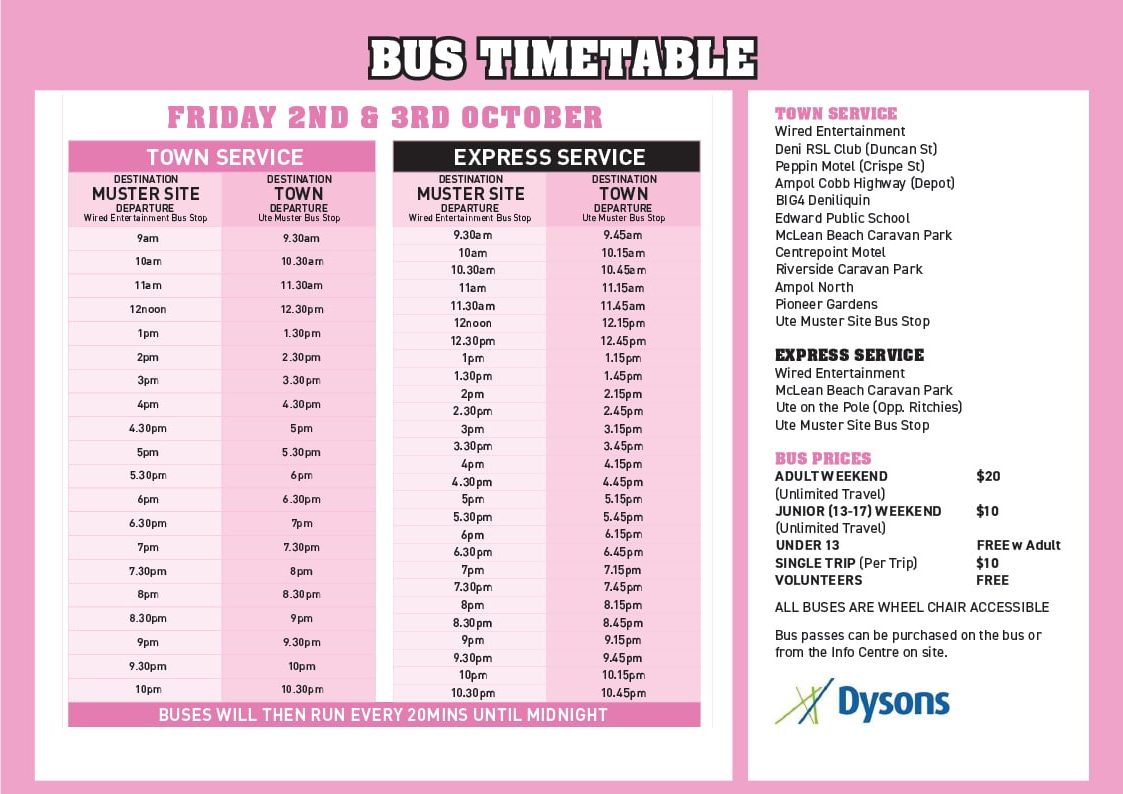 Bus Time Table